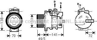 Ava Quality Cooling MSAK476 - Compressore, Climatizzatore autozon.pro