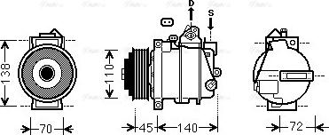 Ava Quality Cooling MSAK568 - Compressore, Climatizzatore autozon.pro