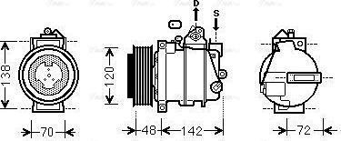 Ava Quality Cooling MSAK567 - Compressore, Climatizzatore autozon.pro