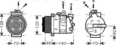 Ava Quality Cooling MSAK393 - Compressore, Climatizzatore autozon.pro