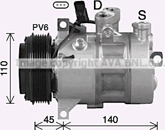 Ava Quality Cooling MSK747 - Compressore, Climatizzatore autozon.pro