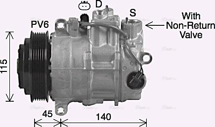 Ava Quality Cooling MSAK755 - Compressore, Climatizzatore autozon.pro