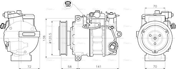 Ava Quality Cooling MSAK785 - Compressore, Climatizzatore autozon.pro