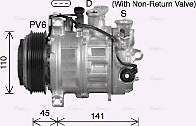 Ava Quality Cooling MSAK773 - Compressore, Climatizzatore autozon.pro