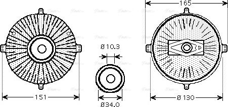 Ava Quality Cooling MS C413 - Giunto di collegamento, Ventilatore radiatore autozon.pro