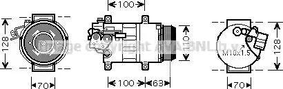 Ava Quality Cooling MS K434 - Compressore, Climatizzatore autozon.pro