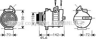 Ava Quality Cooling MS K438 - Compressore, Climatizzatore autozon.pro