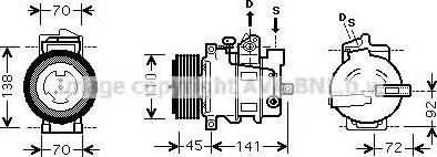 Ava Quality Cooling MS K433 - Compressore, Climatizzatore autozon.pro