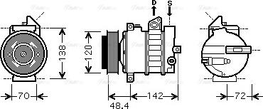 Ava Quality Cooling MS K437 - Compressore, Climatizzatore autozon.pro