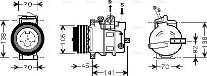 Ava Quality Cooling MS K429 - Compressore, Climatizzatore autozon.pro