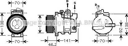 Ava Quality Cooling MS K427 - Compressore, Climatizzatore autozon.pro