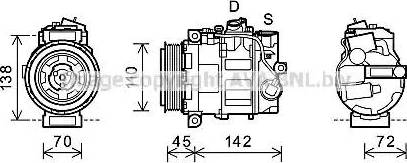 Ava Quality Cooling MSK585 - Compressore, Climatizzatore autozon.pro