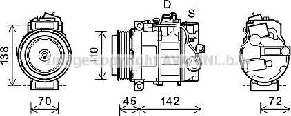 Ava Quality Cooling MSK580 - Compressore, Climatizzatore autozon.pro