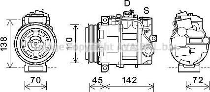 Ava Quality Cooling MSK636 - Compressore, Climatizzatore autozon.pro