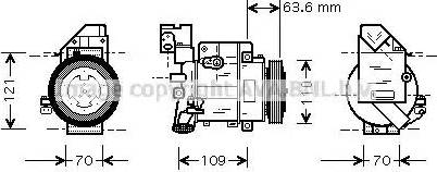 Ava Quality Cooling MS K075 - Compressore, Climatizzatore autozon.pro