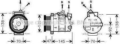 Ava Quality Cooling MS K390 - Compressore, Climatizzatore autozon.pro