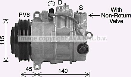 Ava Quality Cooling MSK755 - Compressore, Climatizzatore autozon.pro