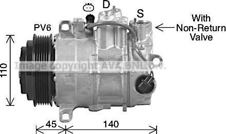 Ava Quality Cooling MSK756 - Compressore, Climatizzatore autozon.pro