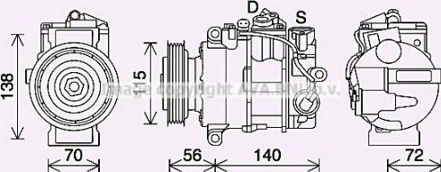 Ava Quality Cooling MSK704 - Compressore, Climatizzatore autozon.pro