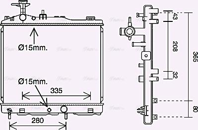 Ava Quality Cooling MT2264 - Radiatore, Raffreddamento motore autozon.pro