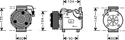 Ava Quality Cooling MTAK037 - Compressore, Climatizzatore autozon.pro