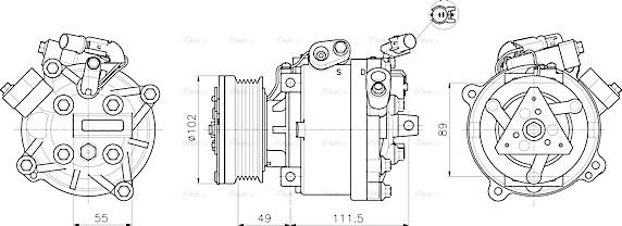 Ava Quality Cooling MTAK294 - Compressore, Climatizzatore autozon.pro