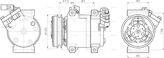 Ava Quality Cooling MTAK295 - Compressore, Climatizzatore autozon.pro