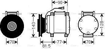 Ava Quality Cooling MTAK216 - Compressore, Climatizzatore autozon.pro