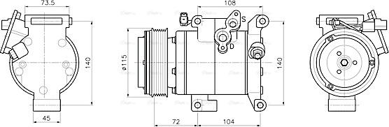 Ava Quality Cooling MZAK304 - Compressore, Climatizzatore autozon.pro