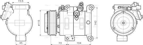 Ava Quality Cooling MZAK303 - Compressore, Climatizzatore autozon.pro