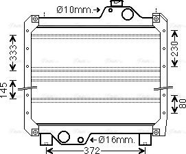 Ava Quality Cooling NH2030 - Radiatore, Raffreddamento motore autozon.pro