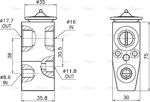 Ava Quality Cooling OL1746 - Valvola ad espansione, Climatizzatore autozon.pro