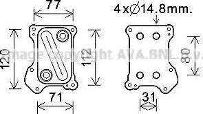 Ava Quality Cooling OL3685 - Radiatore olio, Olio motore autozon.pro