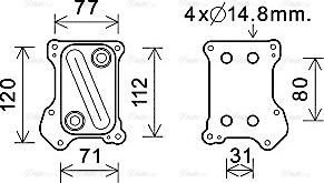 Ava Quality Cooling OL3686 - Radiatore olio, Olio motore autozon.pro