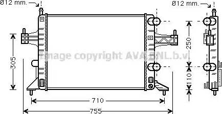 Ava Quality Cooling OL 2303 - Radiatore, Raffreddamento motore autozon.pro