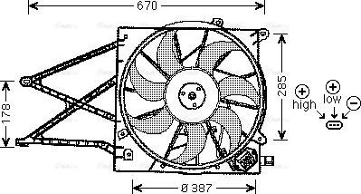 Ava Quality Cooling OL 7524 - Ventola, Raffreddamento motore autozon.pro