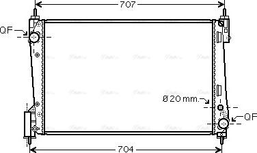 Ava Quality Cooling OLA2423 - Radiatore, Raffreddamento motore autozon.pro