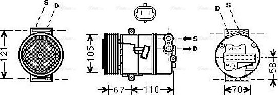 Ava Quality Cooling OL K494 - Compressore, Climatizzatore autozon.pro