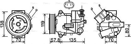 Ava Quality Cooling OL K496 - Compressore, Climatizzatore autozon.pro