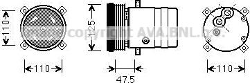 Ava Quality Cooling OLAK493 - Compressore, Climatizzatore autozon.pro