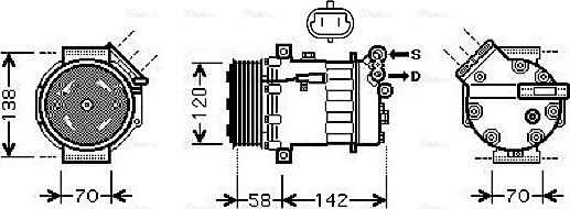 Ava Quality Cooling OLAK448 - Compressore, Climatizzatore autozon.pro