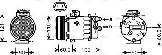 Ava Quality Cooling OLAK464 - Compressore, Climatizzatore autozon.pro