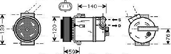 Ava Quality Cooling OLAK409 - Compressore, Climatizzatore autozon.pro