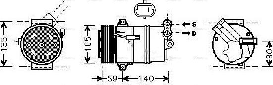 Ava Quality Cooling OLAK437 - Compressore, Climatizzatore autozon.pro