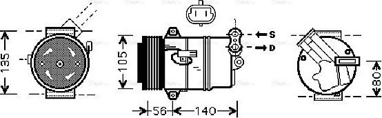 Ava Quality Cooling OLAK428 - Compressore, Climatizzatore autozon.pro