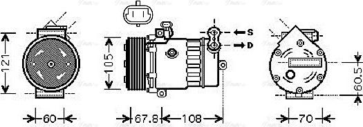 Ava Quality Cooling OLAK477 - Compressore, Climatizzatore autozon.pro