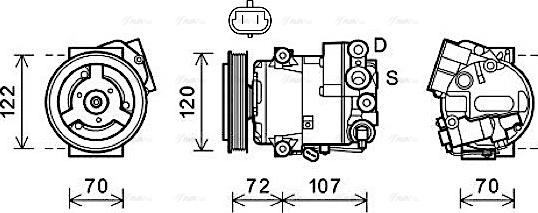 Ava Quality Cooling OLAK595 - Compressore, Climatizzatore autozon.pro