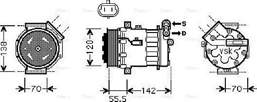 Ava Quality Cooling OLK586 - Compressore, Climatizzatore autozon.pro