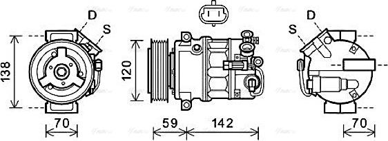 Ava Quality Cooling OLAK579 - Compressore, Climatizzatore autozon.pro