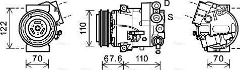 Ava Quality Cooling OLAK606 - Compressore, Climatizzatore autozon.pro